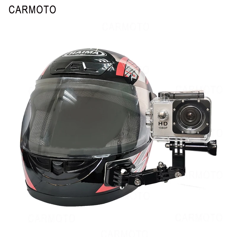 Регулируемый мотоциклетный шлем подбородок крепление для GoPro держатель камеры набор портативный strongнагрузка емкость легкий легко установить фиксированный