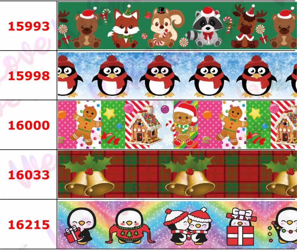 16 мм 75 Рождественская серия лента для волос с принтом единорога из