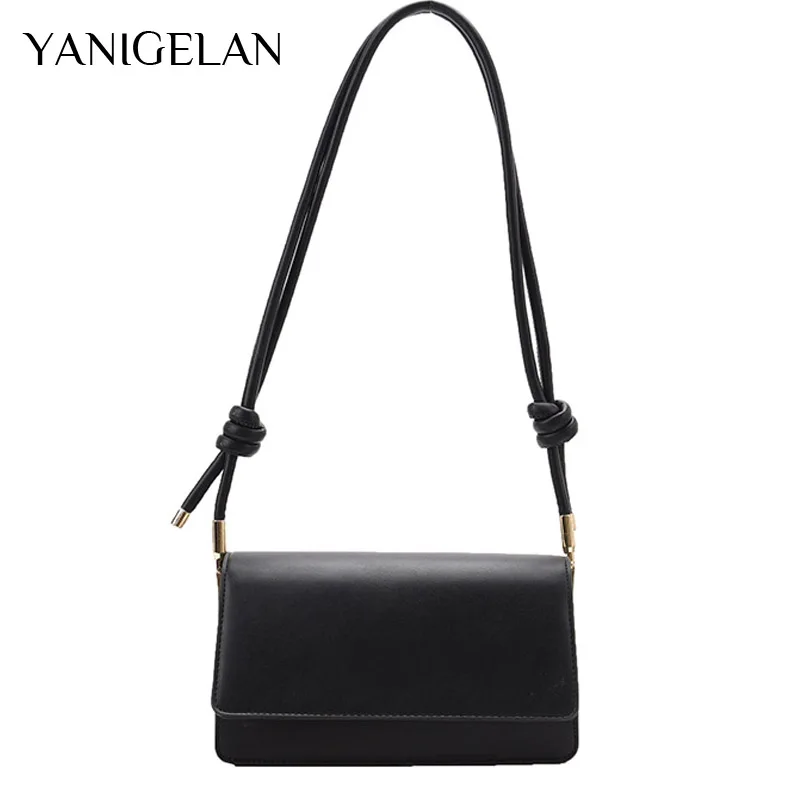 

Leather Small Square Bag Ladies Fashion Woman Shoulder Bag Wild Simple Female Daily Underarm Bag High Quality Elegant Purse Pack