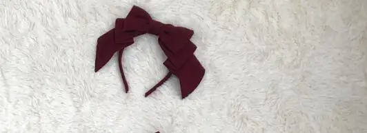 Only Headwear Red Винтажное милое Пышное Платье в стиле Лолиты, платье принцессы с завышенной талией, осенне-зимнее женское элегантное платье с длинными рукавами и бантом, 3 цвета - Цвет: Only Headwear Red