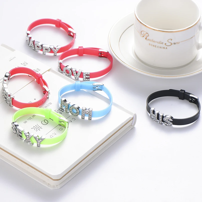 Браслет из красной кожи карамельных цветов для женщин мужчин детей с надписью HAPPY