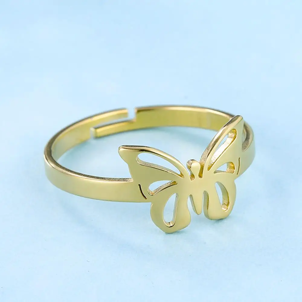 Кольцо бабочка COOLTIME женское богемное кольцо регулируемое из нержавеющей стали