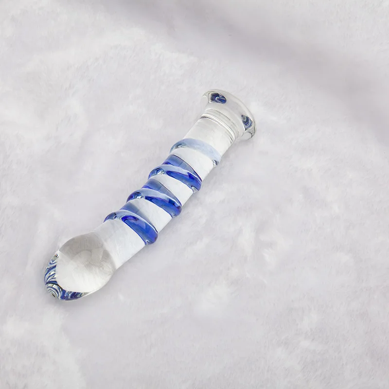 Эротические Премиум сапфир спираль стеклянный фаллоимитатор Pyrex 7 дюймов
