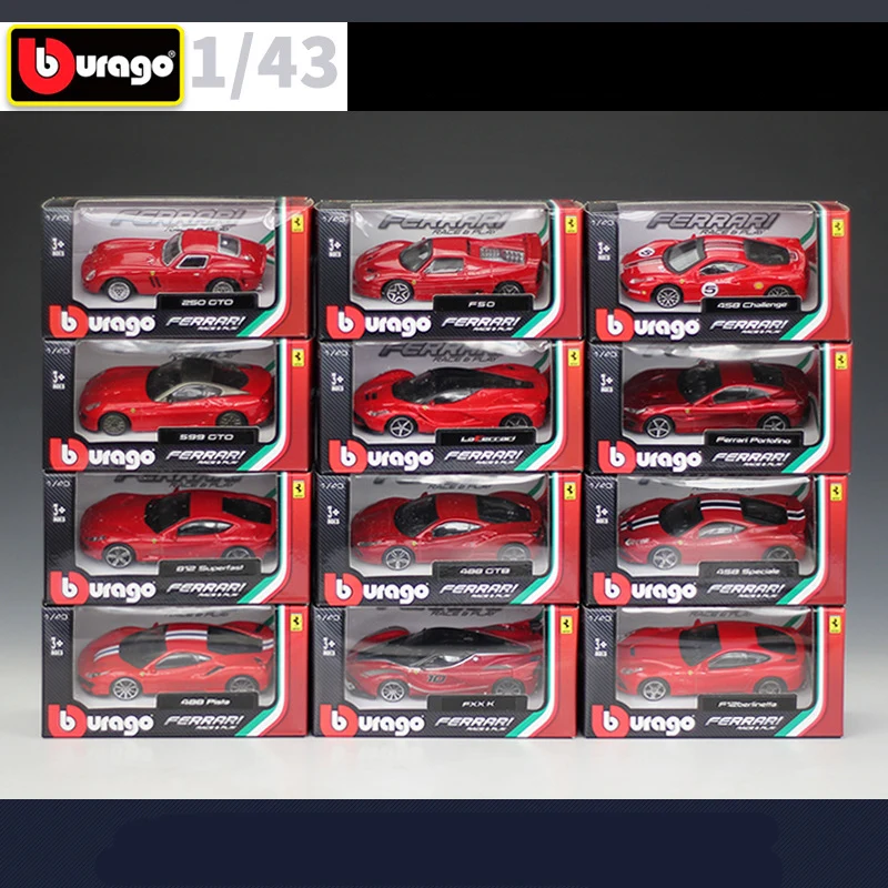 Коллекция Ferrari Bburago 1:43 Модель гоночного автомобиля из желтого сплава модель