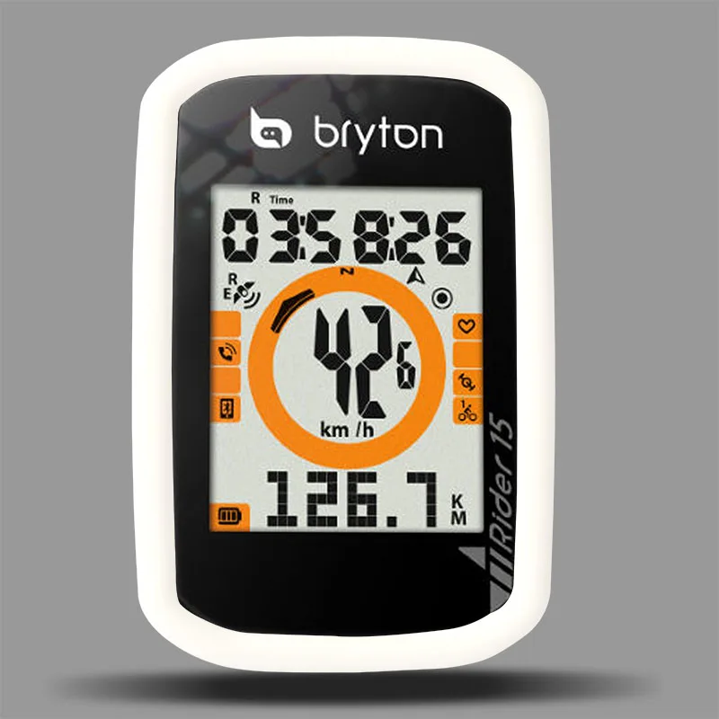 

Bicycle R15 Silicone Rubber Protective Case with LCD Screen Film for Bryton Rider 15 Bike Cycling GPS Computers Smart Cover