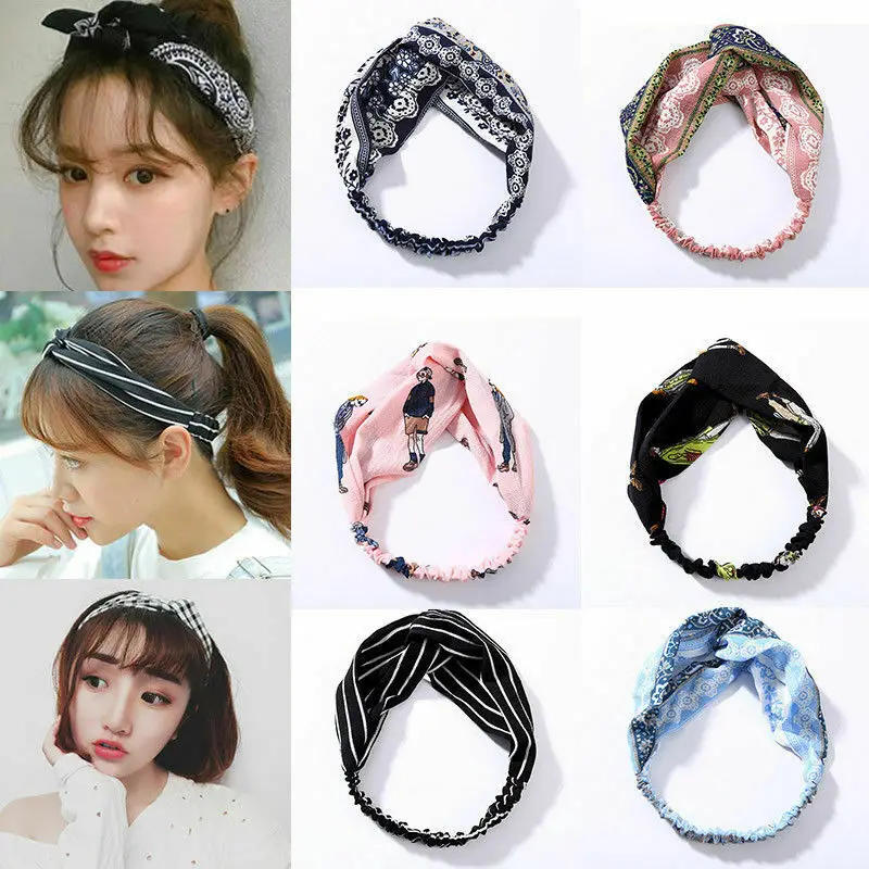 Женская повязка на голову с цветочным рисунком| |