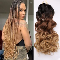 spiral curls synthetic hair loose wave crochet braids hair pre stretched braiding hair for women ombre black brown blonde 22inch