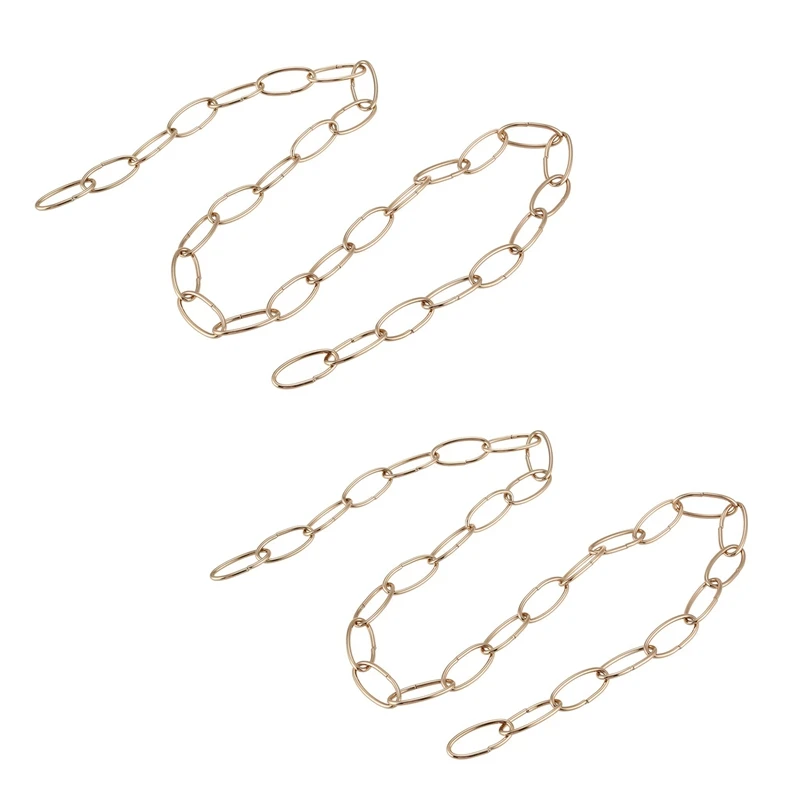

2X 1M Heavy Duty Chain for Vintage Chandelier Hanging Lamp,French Gold