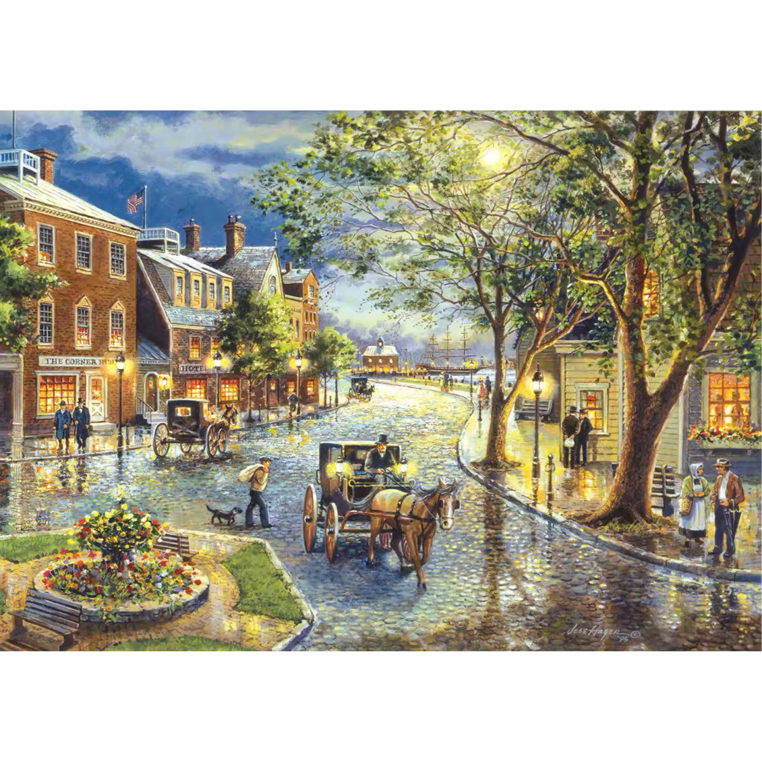 

Mosaic Crafts Diy Diamond Painting Cross Stitch Full Rhinestones Crystal Square Diamond Embroidery 5D Needlework Street scenery
