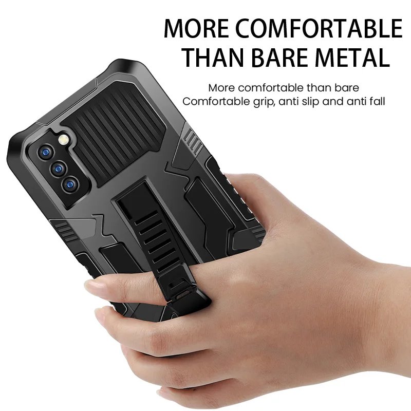 new luxurious hemmed design military case for samsung galaxy s21 s20 plus note 20 5g m12 m51 m30s s20fe bracket anti fall shell free global shipping