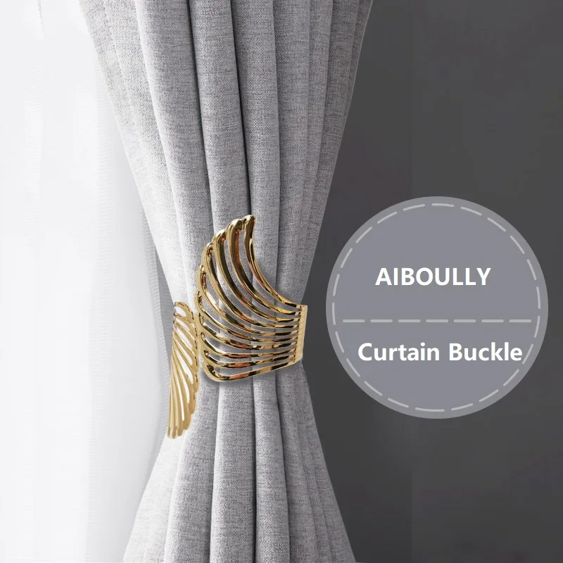 

2Pcs/set Metal Decoration Curtain buckle Straps Simple Curtains Tie Backs For Curtain Accessories
