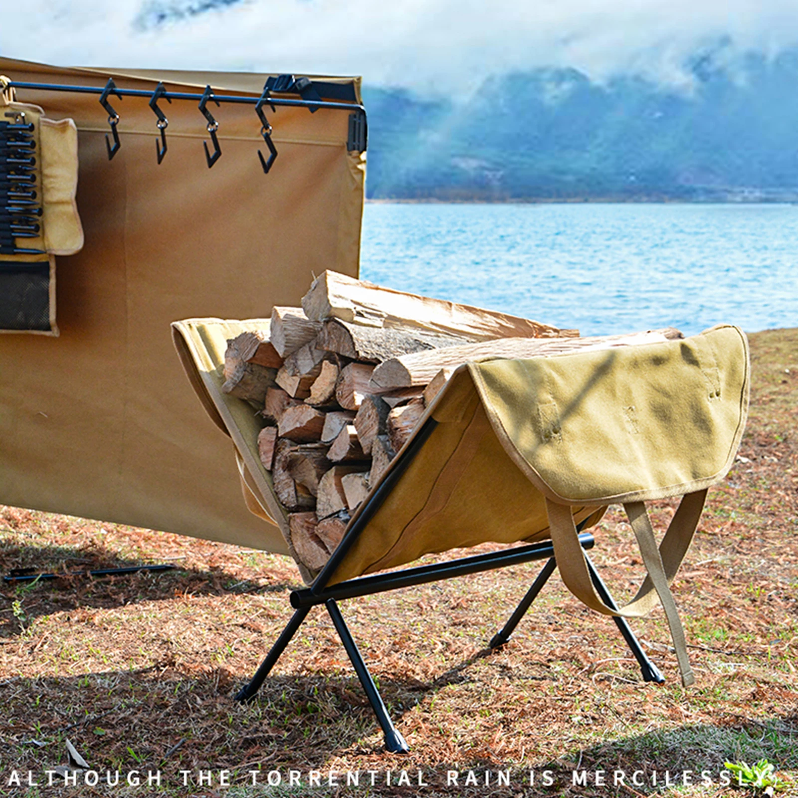 

Potable Firewood Log Carrier Tote Bag Fireplace Wood Holder Big Storage Cover Waterproof Carry Storage Bag Outdoor Camping