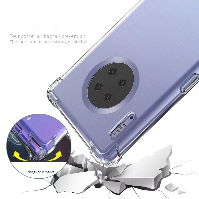 thickened tpu air bag for huawei p40 30 20 pro quad angle anti drop for mate 40 30 pro cell phone case free global shipping