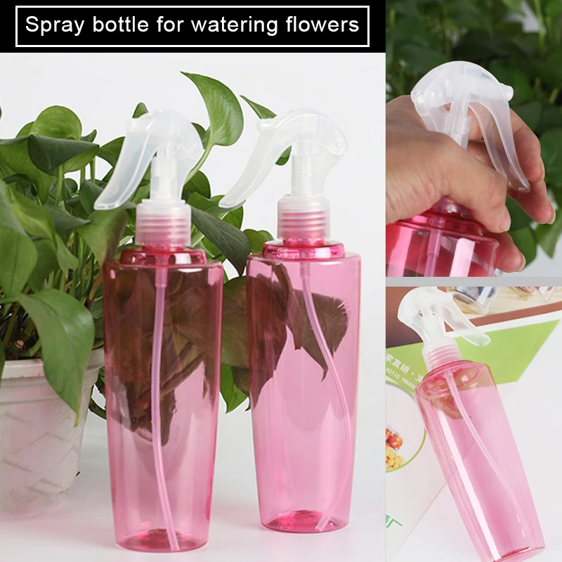 

1pc 300ml Portable Transparent Plastic Water Spray Bottle Sprinkler Plant Flower Sprayer Household Cleaning Bathroom Accessories