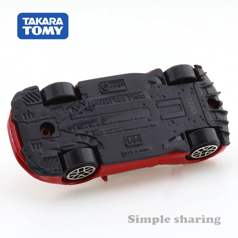 

Takara Tomy Tomica Presents Burago Race & Play Series 3inch 488 Pista Car Kids Toys Motor Vehicle Diecast Metal Model