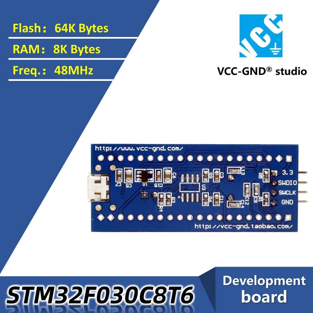 STM32F030C8T6 STM32F030C8 dev плата core demo минимальная системная модуль ST STM32 ARM cortex