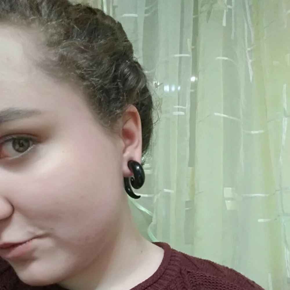 Женские туннели и заглушки для Пирсинга Ушей черные акриловые серьги растяжки в