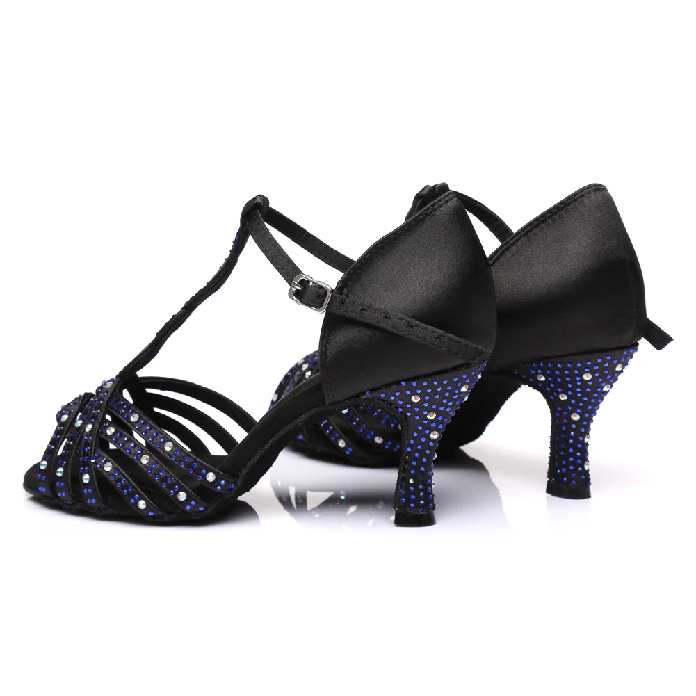 HROYL латино-американских танцев танцевальная обувь для девушек и женщин С Стразы