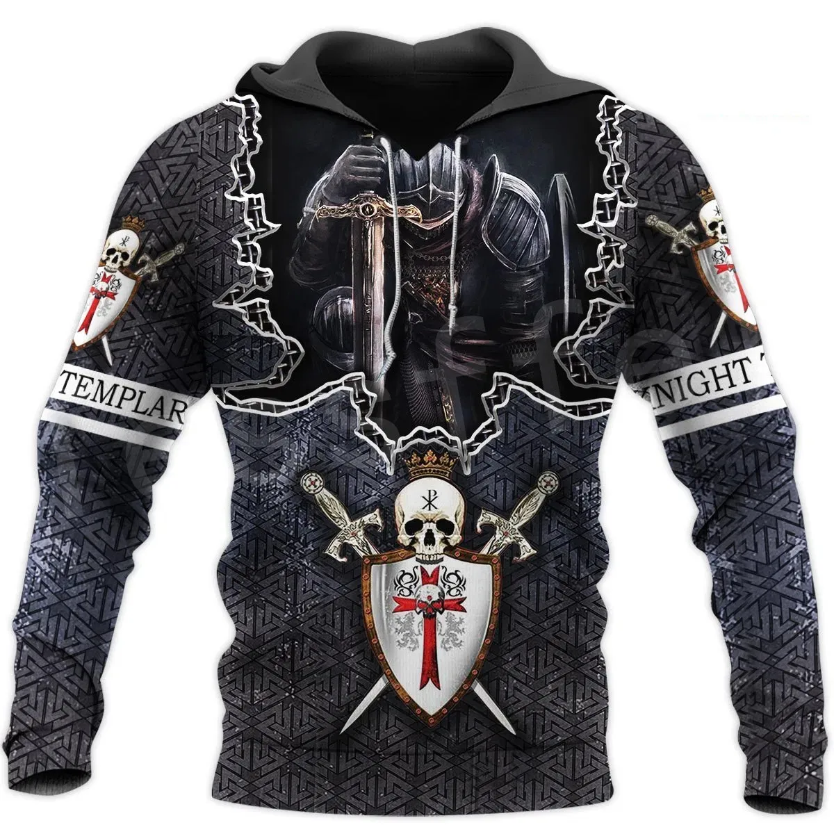 

Tessвам, рыцарский Templar костюм, армированный пуловер, Новая мода Harajuku, уличная одежда, 3DPrint, унисекс, на молнии/толстовки/Свитшот/куртка 17