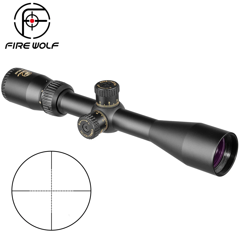 FIRE WOLF VT3 9X40 тактический прицел оптический Mil Dot с подсветкой для охотничьего