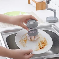 kitchen brush utensils cleaner press type non stick oil automatic hydraulic dishwashing decontamination tools pot artifact