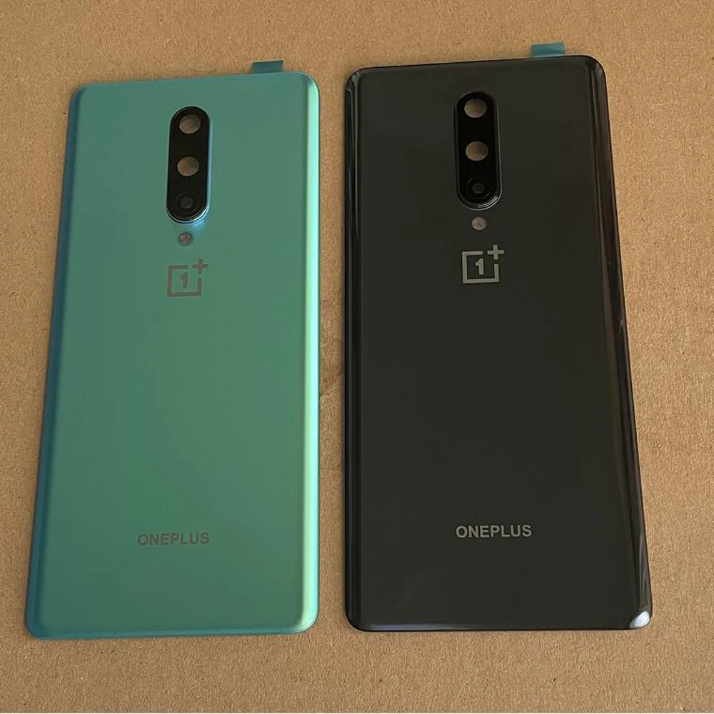 

100% Original Back Battery Cover Housing Door Rear Case + Camera Frame Glass Lens + Flash + Adhesive For Oneplus 8 Phone Lid