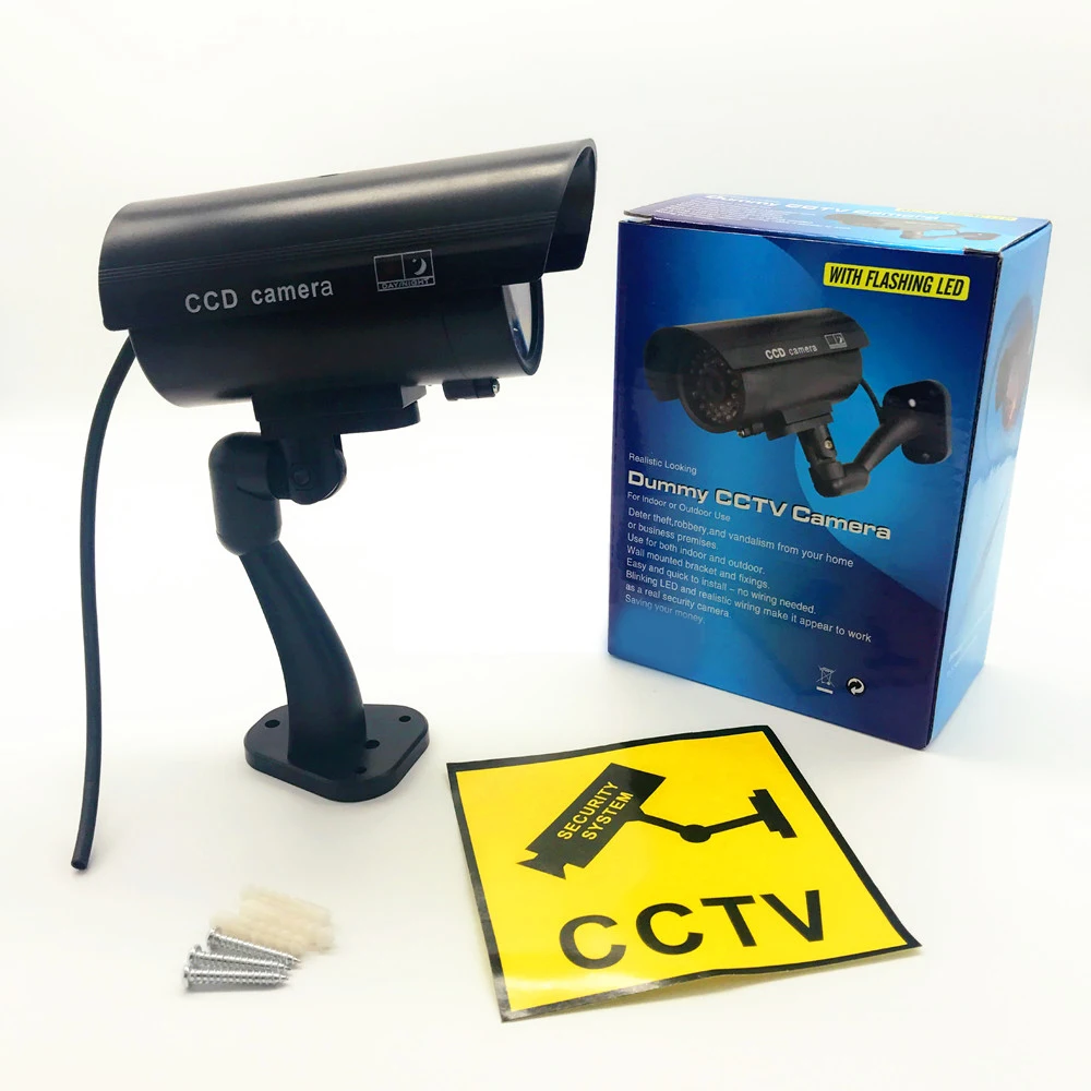 

Fake Dummy Camera Bullet Waterproof Outdoor Indoor Security CCTV Surveillance Camera Flashing Red LED Free Shipping