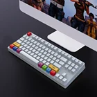 Проводная светодиодный ническая светодиодная игровая механическая клавиатура HXSJ L600, красная осевая настольная клавиатура, светодиодные аксессуары для ноутбука