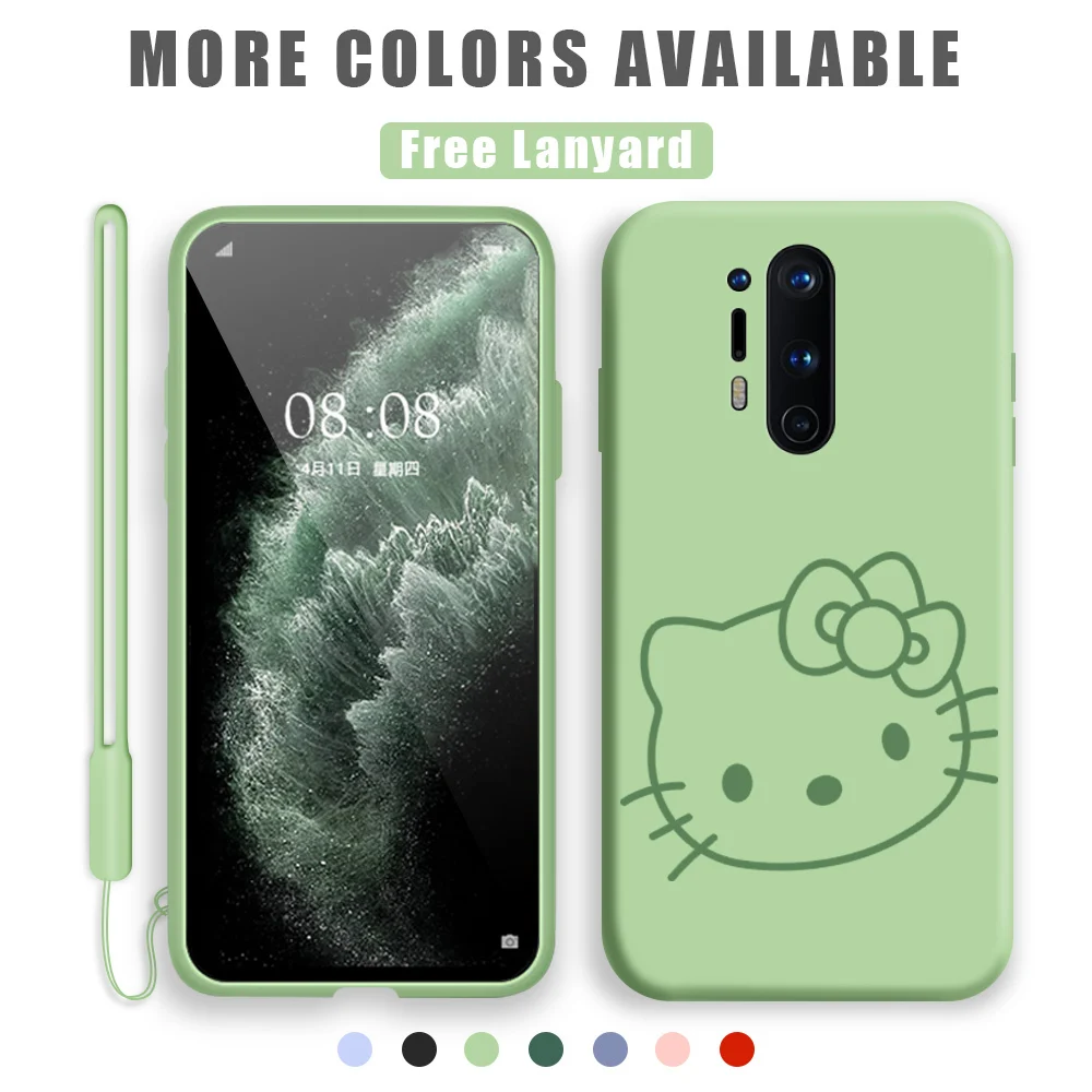 Милый чехол с мультяшным котом для One Plus 5 5T 6 6T 7 7T Pro 8 оригинальный мягкий из