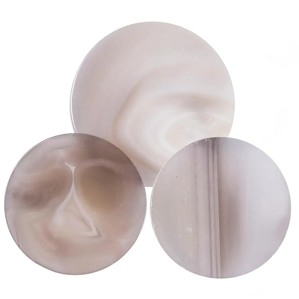 TUMBEELLUWA набор из 5 круглой формы полированный Агат нарезанные подставки для