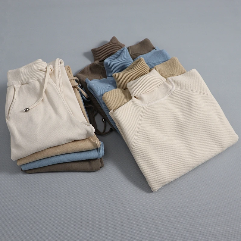 Костюм женский трикотажный из двух предметов GIGOGOU свитер с длинным рукавом и