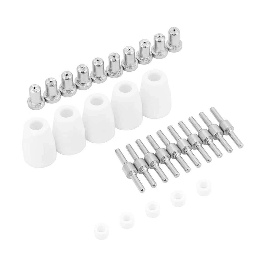 30pcs/set PT-31XT Plasam Torch Consumables Nozzle Electrode Shield Swirl Ring Kit | Инструменты