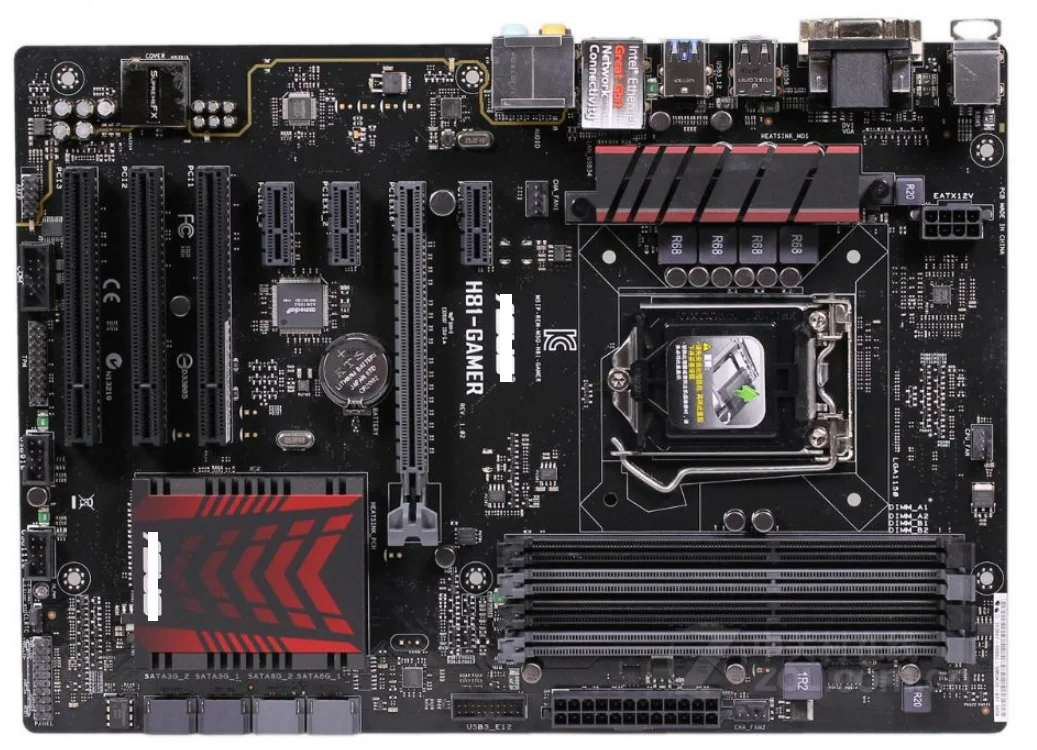 Оригинальная материнская плата DDR3 LGA 1150 16 Гб USB2.0 USB3.0 H81 б/у для настольного