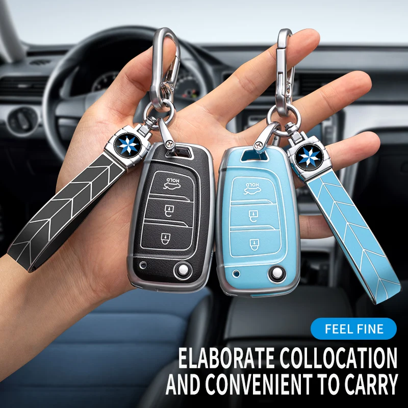 Чехол для автомобильного ключа из ТПУ Hyundai Elantra Solaris Tucson i30 i35 i40 KONA Genesis Santa Fe Azera