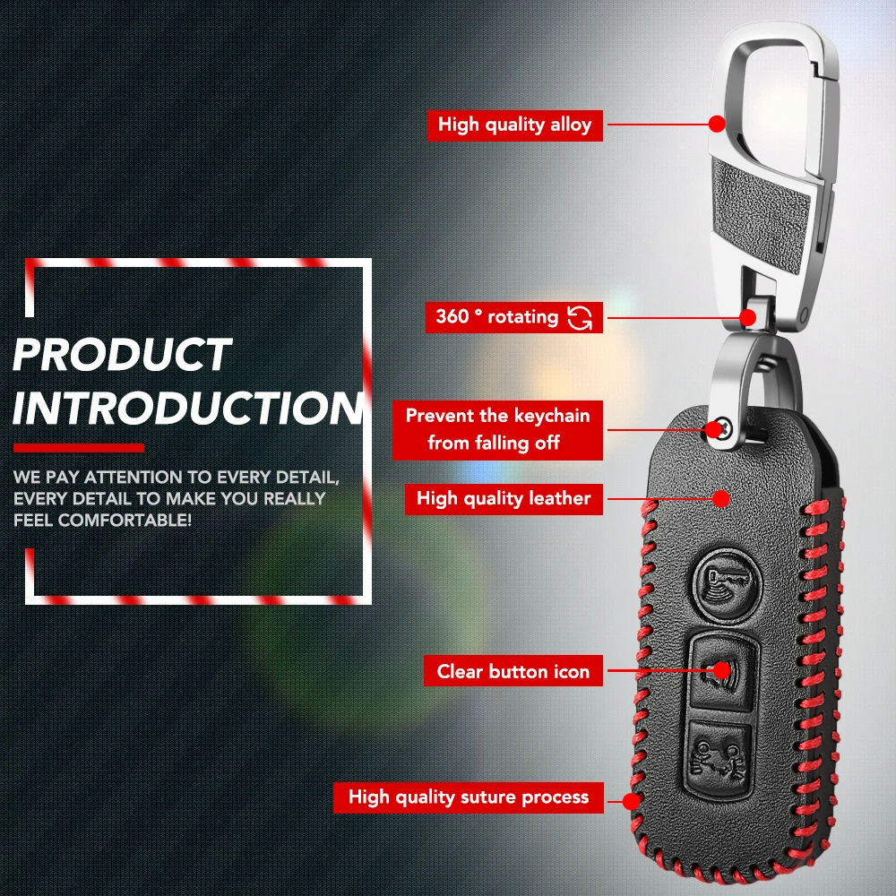 Кожаный чехол для пульта дистанционного управления мотоцикла с 3 кнопками Honda PCX SH