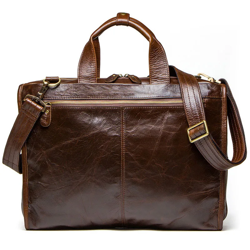 

Male's Briefcase Bag High Quality Business Famous Brand Leather Shoulder Messenger Bags Office Handbag 13.3 inch Laptop