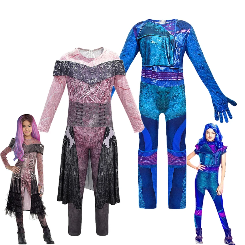 Костюмы для косплея Потомки 3 мал костюмы на Хэллоуин девочек детский комбинезон