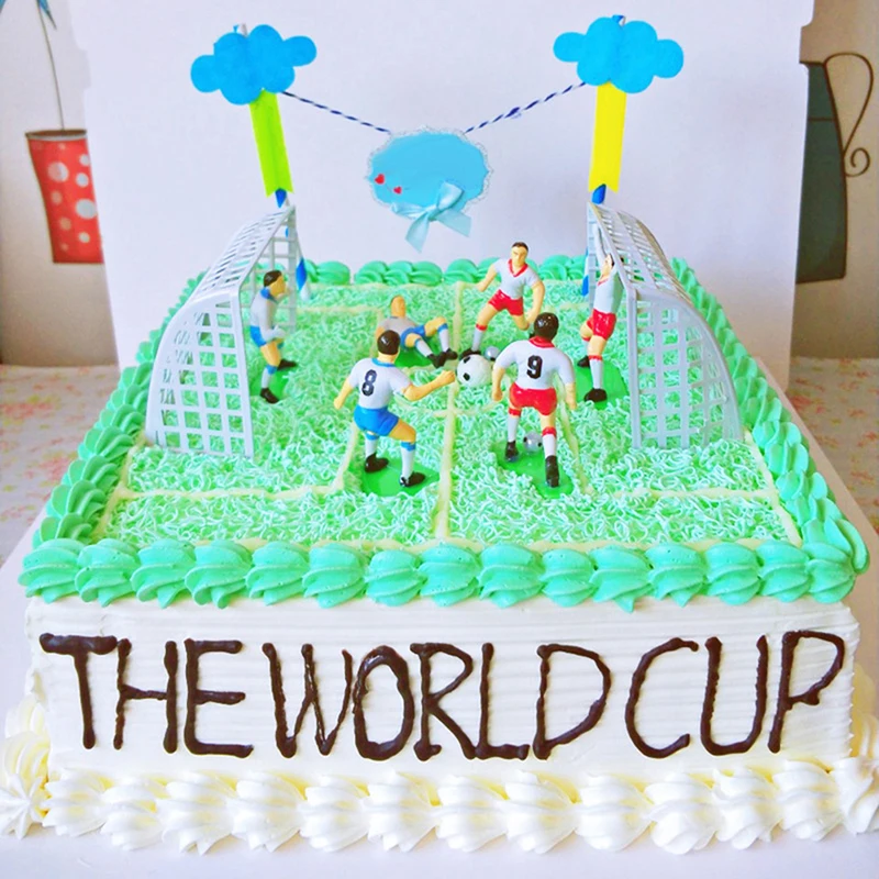 

8pcs/Set Cake Decoration Model Soccer Football Cake Topper Player Birthday Party
