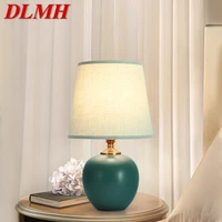 dlmh touch dimmer table lamp contemporary ceramic desk light decorative for home bedroom