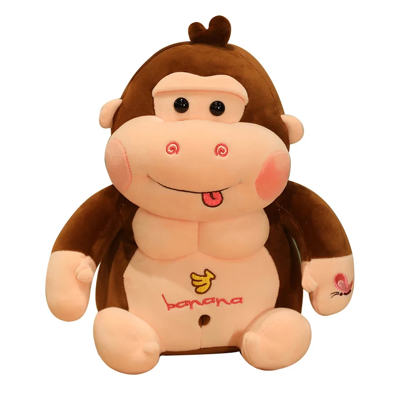 

35/45/55cm High Quantity Cute Gorilla Plush Toys Cartoon Orangutan Monkey Pillow Stuffed Soft Animal Dolls for Kids Boys Gifts