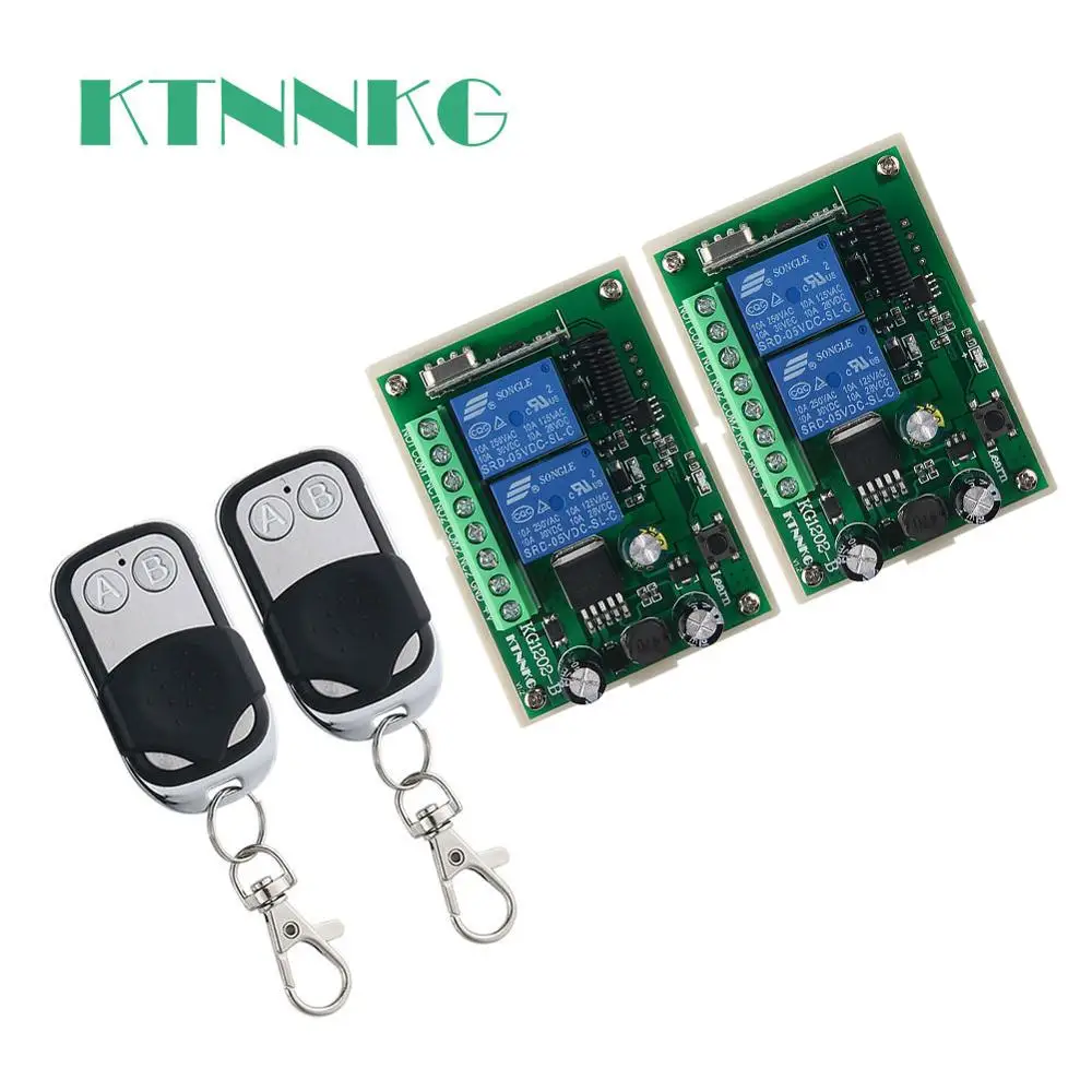 Беспроводной пульт дистанционного управления 12 В постоянного тока 2 канала RF