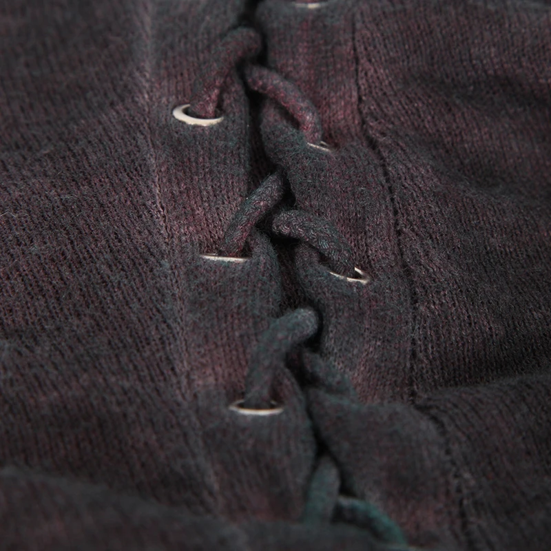 Панк RAVE Рок дамы свитер свободные 100% лен вязание тонкий вырез пуловер для женщин