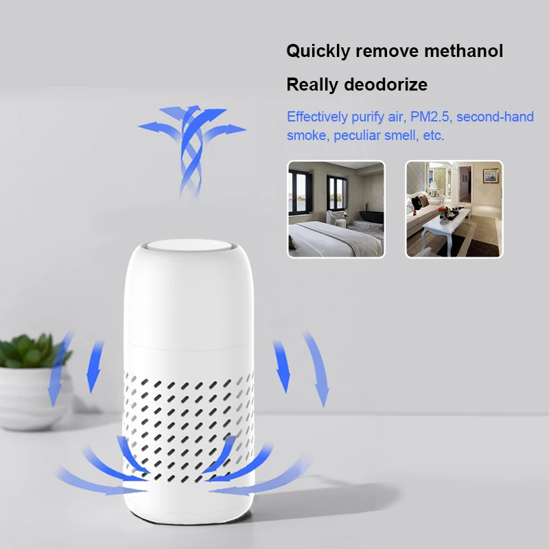 

Car Home Air Purifier Removes Formaldehyde PM2.5 Odor Negative Ion Air Purifier Mini Purifier