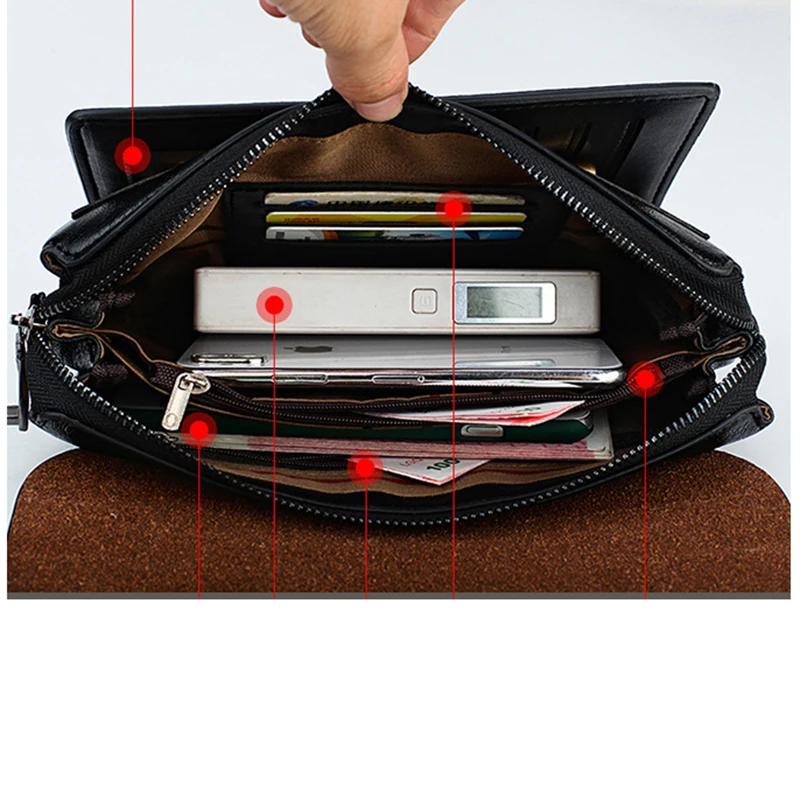 Новый комбинированный кошелек с замком мужской клатч вместительный Ретро