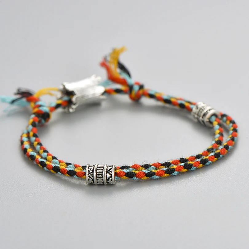 Многоцветные плетеные браслеты ручной работы дружбы подарки винтажные круглые