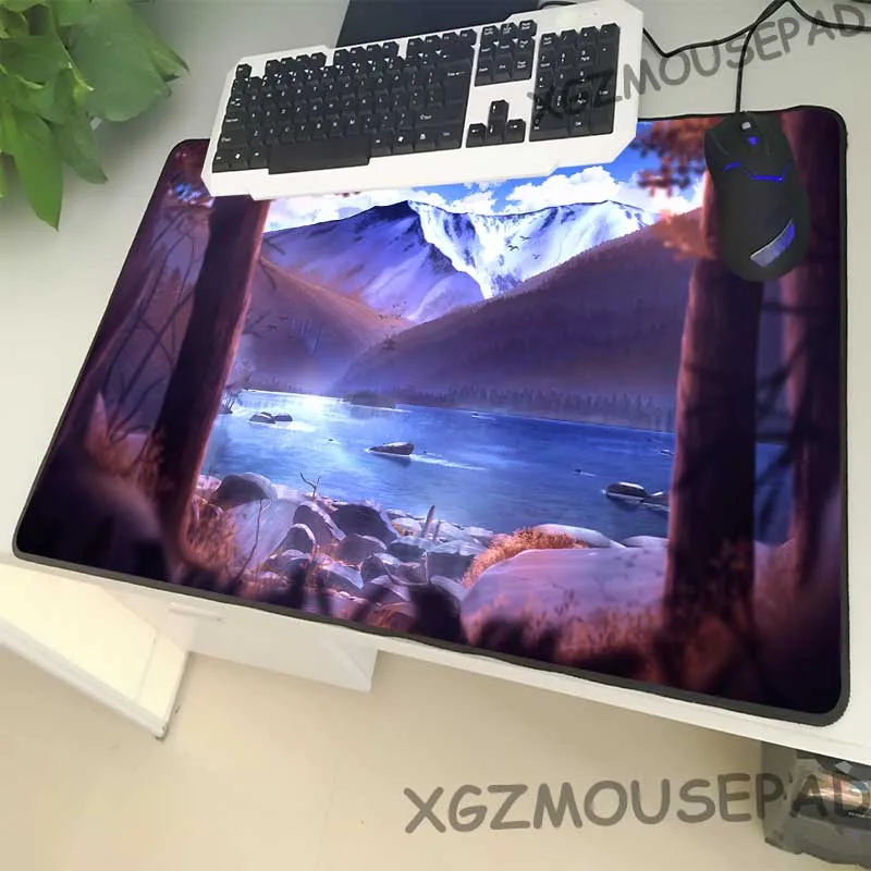 Коврик для мыши XGZ 3D резиновый нескользящий коврик с рисунком боковой Снежный