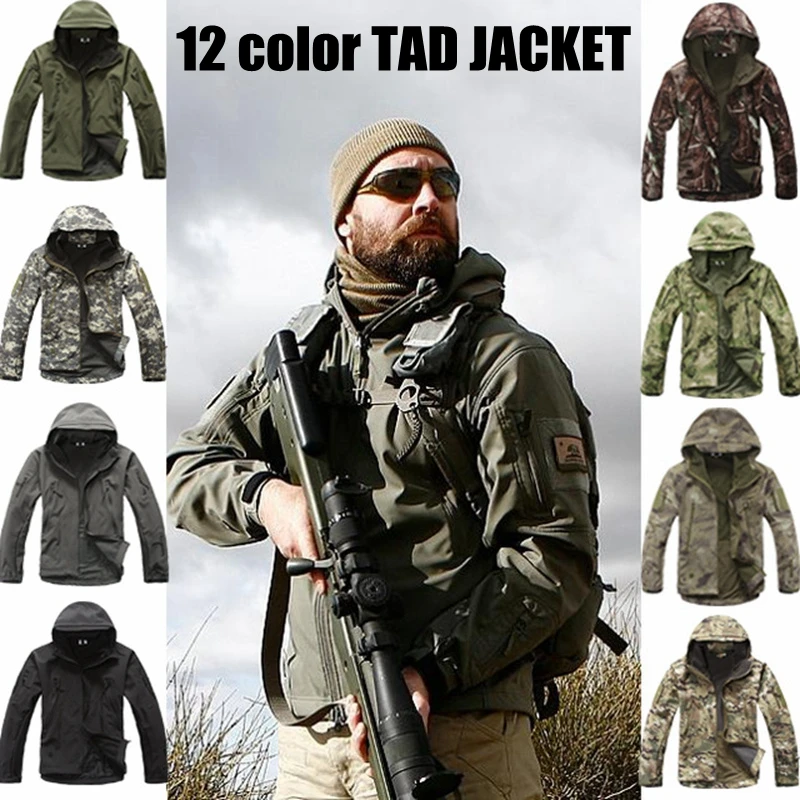 

Softshell Camouflage Tactical Jackets and Pants Men Windproof Hunting Jackets Camo Shooting Combat Paintball Hiking Clothings