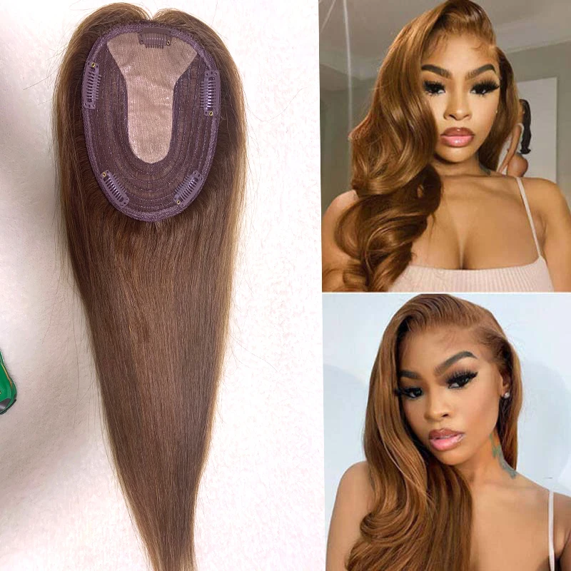 

Топ для волос на шелковой основе для женщин, топ для волос в форме короны, Платиновый, светлый № 27, топ для волос на зажиме для истончения вол...