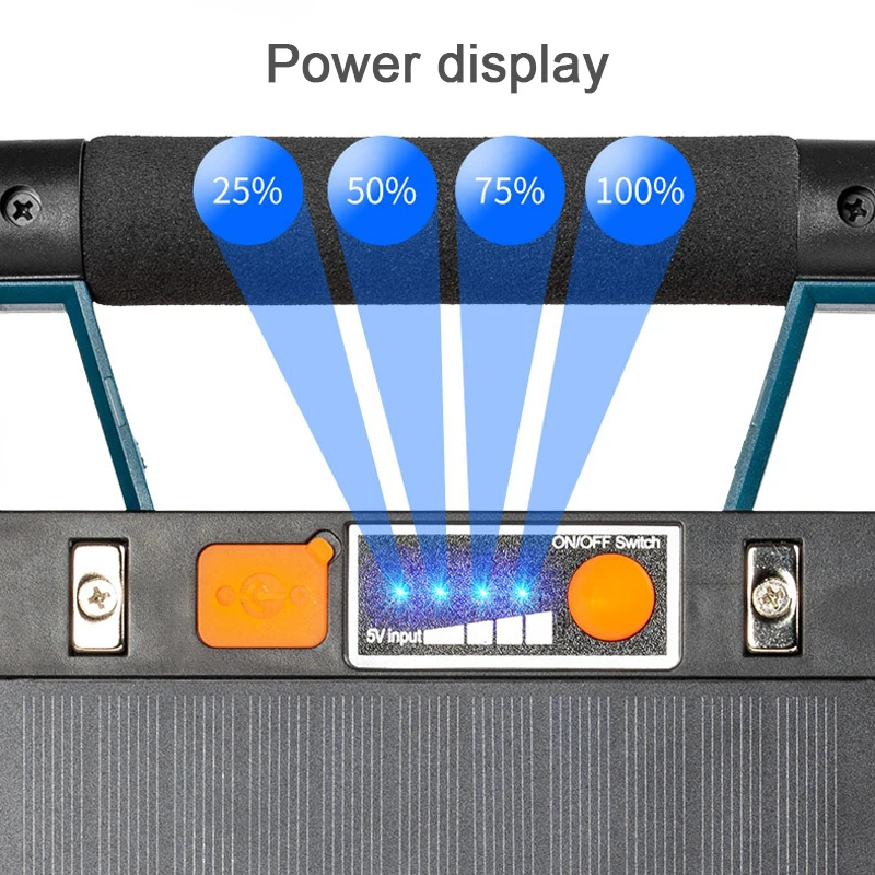 구매 30W LED 휴대용 스포트 라이트 태양 작업 램프 서치 USB 충전식 손전등 캠핑 라이트 방수 태양 램프