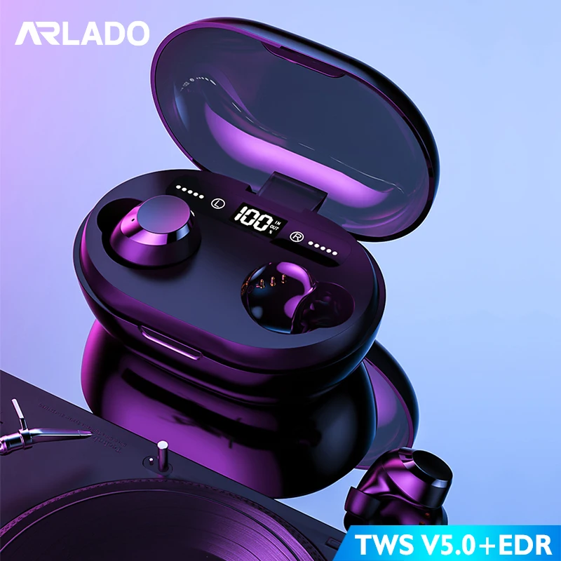 Arlado C8S TWS Bluetooth V5.0 Беспроводные наушники с сенсорным управлением 2000 мАч